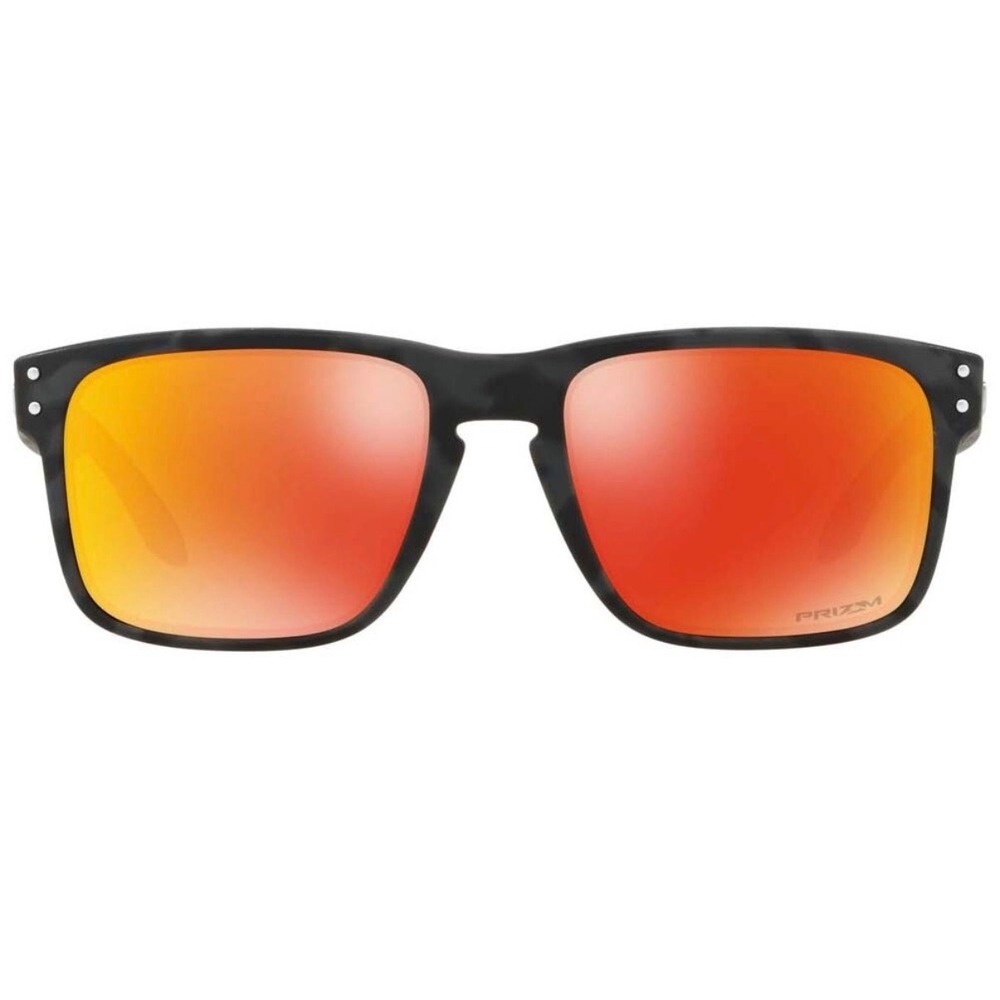 Oakley Holbrook Sunglasses Matte Black Prizm Ruby Lenses OO9102-E955 Mens 57mm